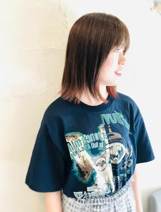 ミディアム カラー 土屋 悠人のヘアスタイル