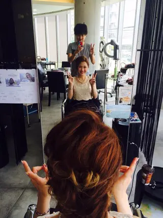 セミロング ロング カラー ヘアアレンジ SUNNY GRACEのヘアスタイル