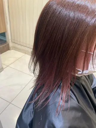 ミディアム カラー 渡部 恭子のヘアスタイル