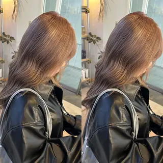 セミロング カラー yoriダブルカラー 代表すがわらのヘアスタイル