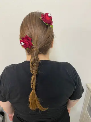 ミディアム カラー パーマ ヘアアレンジ Hiroshi ヒロシのヘアスタイル