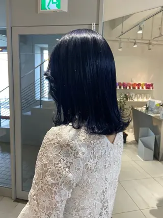 セミロング カラー 浅野 匠のヘアスタイル