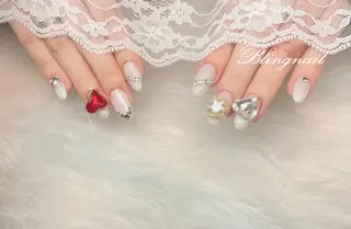 ネイル 23時まで❤︎韓国、 ワンホンネイルのネイルデザイン