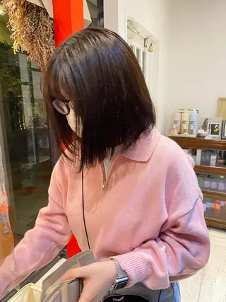 ミディアム カラー 原田 梓未のヘアスタイル