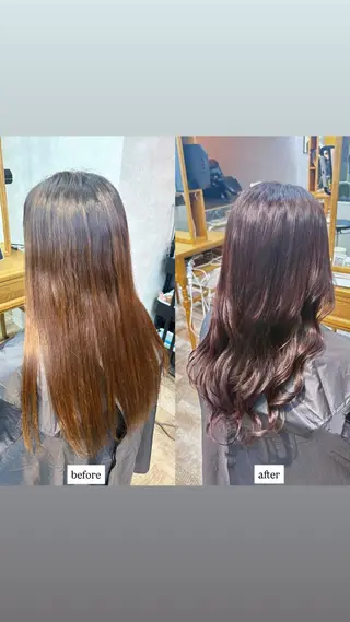 ロング カラー 暖色,透明感カラー/ Natsumi💞のヘアスタイル