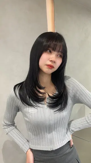 ロング カラー レイヤー/縮毛矯正 のマスター【タケル】のヘアスタイル
