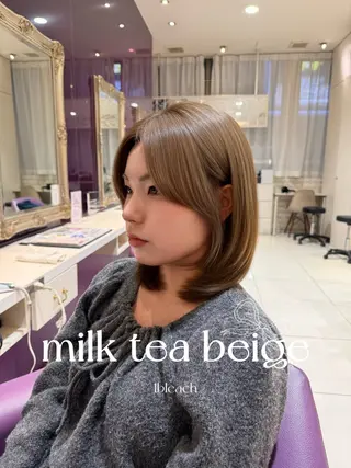 カラー 🍒ピンクベージュ /ベージュ🍒なつきのヘアスタイル