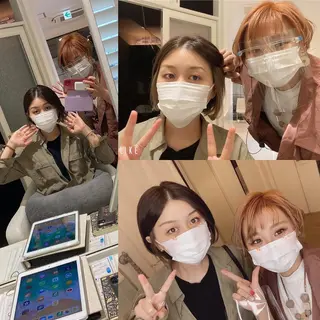 ショート カラー メンズ キッズ ✂︎ショート、ボブ、 レイヤー🩵YUMIのヘアスタイル