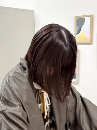 セミロング カラー ヘアアレンジ ハル🌸柔色/ ブリーチなし/艶髪のヘアスタイル