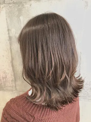 ミディアム カラー パーマ ヘアアレンジ メンズ キッズ ネイル マツエク・マツパ EnBlesS西宮 マンツーマン神道有基のヘアスタイル
