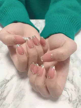 ネイル はな💎ネイル ワンホン、長さ出しのネイルデザイン
