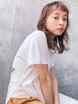 ミディアム カラー パーマ 【雰囲気ﾍｱ☺︎】 岩井隼人のヘアスタイル