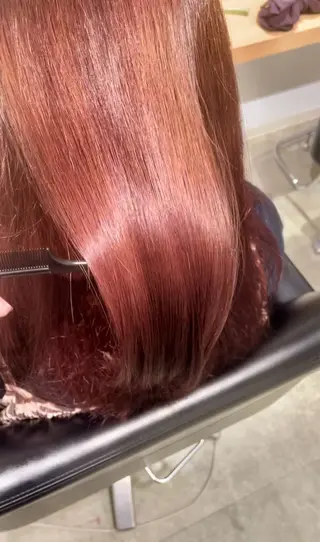 ロング カラー 長町/酸性ストレート /曲がる縮毛矯正のヘアスタイル