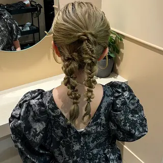 セミロング ヘアアレンジ 🫧tomoka 透明感カラー🫧のヘアスタイル