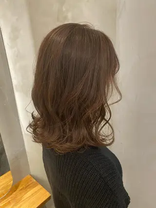 ミディアム 顔周りカット・相談 レイヤーも◎しずくのヘアスタイル