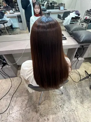 セミロング パーマ 縮毛矯正 特化生田のヘアスタイル