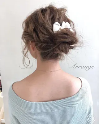 セミロング カラー ヘアアレンジ 柳澤 興輝のヘアスタイル