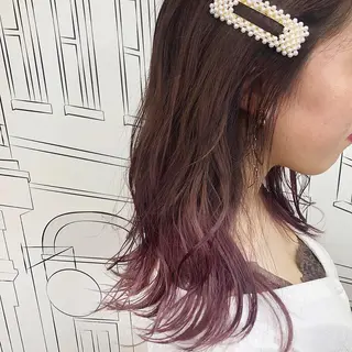 ミディアム カラー TOMOKA 艶髪/透明感カラーのヘアスタイル