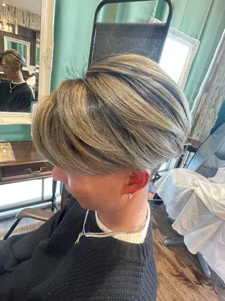 ショート カラー メンズ メンズバレイヤージュ 井上辰則のヘアスタイル