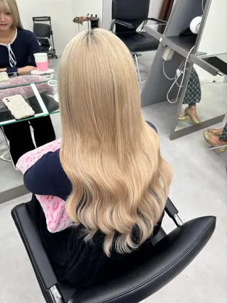 ロング カラー ヘアアレンジ メンズ 羽エク指名No1✨️ シールエク🌙しぇるのヘアスタイル