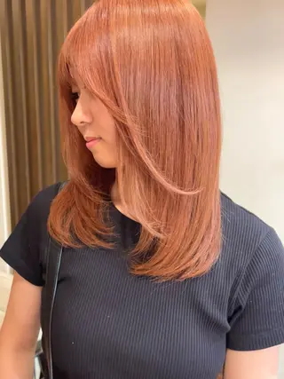 セミロング カラー 田室 和幸のヘアスタイル