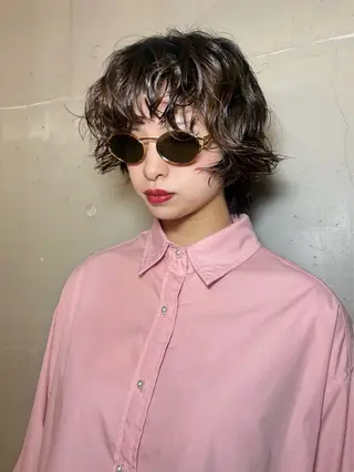 ショート カラー パーマ 🎀トレンドヘア🎀 MIKUのヘアスタイル