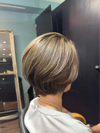 ショート カラー 店長 ハイトーン× 髪質改善/舘野 涼太のヘアスタイル