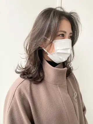 セミロング 清友 柚希のヘアスタイル