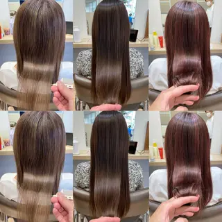 セミロング 白髪ぼかしハイライト 💫ミネ ヒロシのヘアスタイル