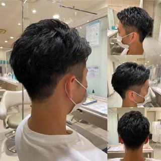 メンズ 白髪ぼかしデザイン ハイライト/宮本純登のヘアスタイル