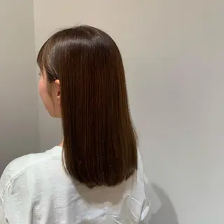 セミロング カラー 韓国スタイル🇰🇷 annaのヘアスタイル