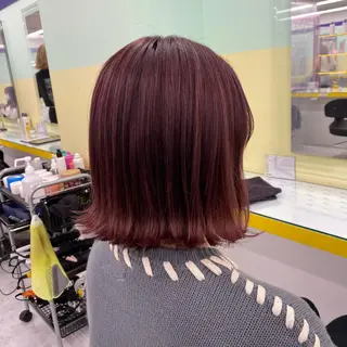 セミロング カラー ヘアアレンジ mai🍑暖色カラー /レイヤー💖のヘアスタイル