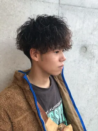 パーマ メンズ 森本裕/オーナー/ ハイトーン/パーマのヘアスタイル