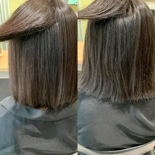 ショート パーマ hub hair レイヤー/透明感のヘアスタイル