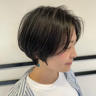 ショート 小顔カット✨ 透明感カラー/村上のヘアスタイル