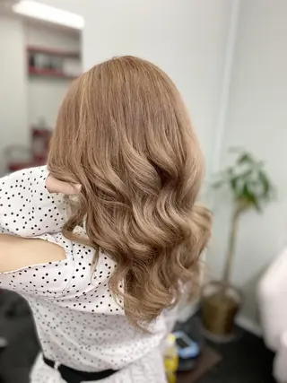セミロング カラー メンズ 🧡可愛い色落ち🧡 ハイトーン特化🧡のヘアスタイル