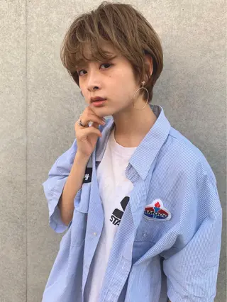 ショート カラー 安達 俊亮のヘアスタイル