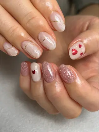 ネイル tsumeya ゆるかわ手描きネイルのネイルデザイン