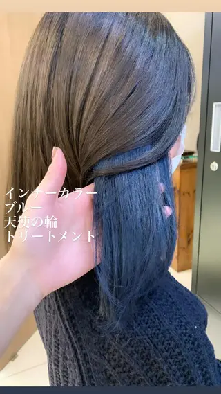 ミディアム カラー 似合わせカラー/艶 髪質改善/ヨシザキのヘアスタイル
