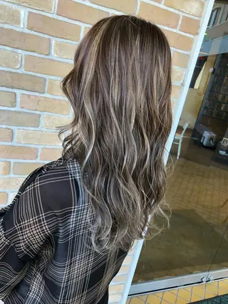 ミディアム カラー パーマ ヘアアレンジ ❣️倉敷❣️美髪 カラー能登一成のヘアスタイル