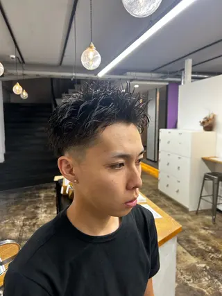ショート パーマ メンズ 西浦 たくみのヘアスタイル