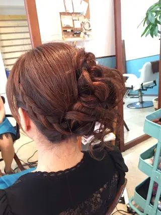 ショート ミディアム セミロング ロング ヘアアレンジ 早朝✨ヘアセット 着付け/清水玲歌のヘアスタイル