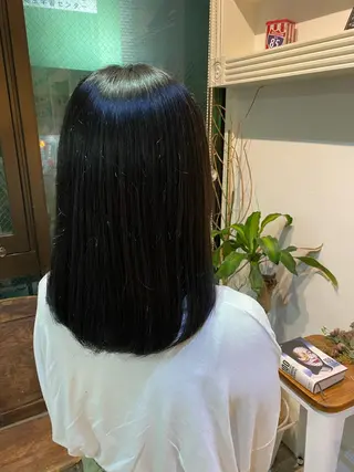 ミディアム オカベ ショウマのヘアスタイル
