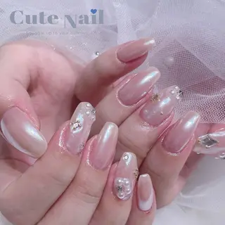 ネイル ️🫧もこ 艶感ネイル🫧のネイルデザイン