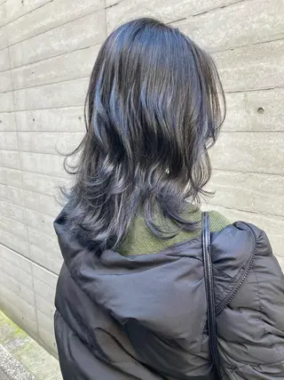 ミディアム ✨色持ちの良い艶 カラー✨蟹江真世のヘアスタイル