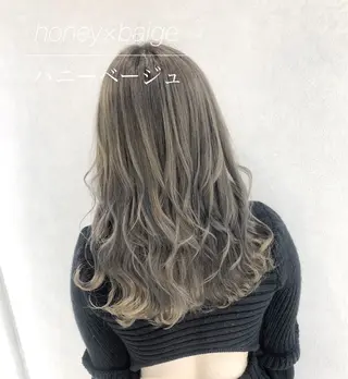 セミロング カラー 🦋シールエクステ /韓国/リアラ🦋のヘアスタイル