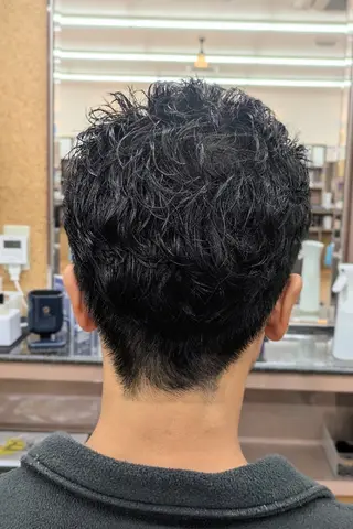 ショート パーマ 理容プラージュ燕三条 福井のヘアスタイル