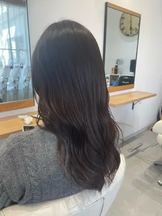 セミロング カラー ENN藤本 大輝艶感カラーのヘアスタイル