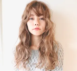 ロング カラー パーマ takk design labのヘアスタイル