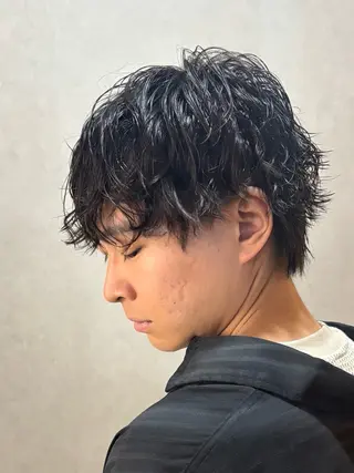 ミディアム パーマ メンズ mellow men 's MIZUKIのヘアスタイル
